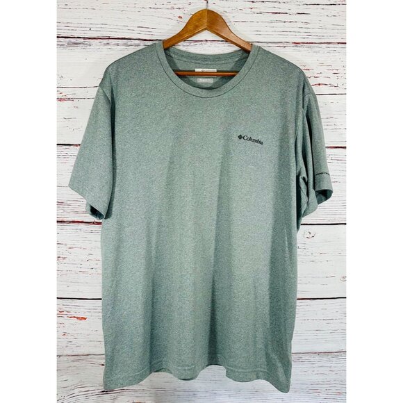 Columbia Mens Omni Wick Regular Fit Heather Gray Cotton T-Shirt Size XL - Picture 5 of 11